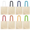 Cotton Tote Bag With Coloured Webbing Handle
