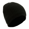 Cable Knit Beanie With Fleece Lining  Black